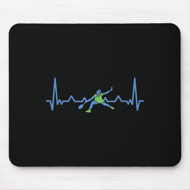 Badminton Heart Rate Heart Rate  Mouse Pad (Front)