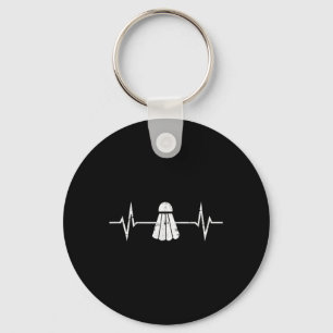 Badminton Heartbeat T Shirt Grunge Gift Player Coa Keychain