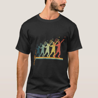 Badminton Heartbeat Vintage Retro Gift T-Shirt