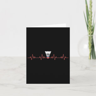 Badminton Heartbeat With Shuttle For Badminton  Card