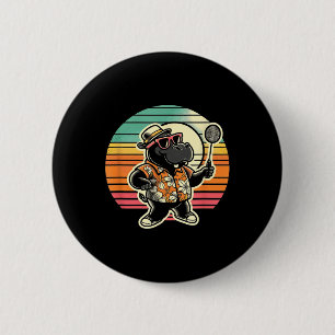 Badminton Hippo Shuttle 2 Inch Round Button