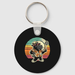 Badminton Hippo Shuttle  Keychain