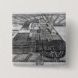 Badminton House in the County of Gloucester 2 Inch Square Button