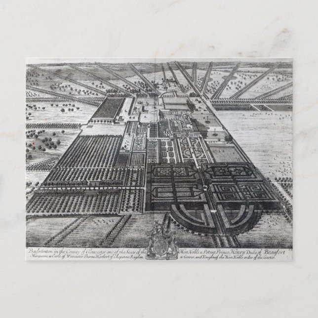 Badminton House in the County of Gloucester Postcard (Front)