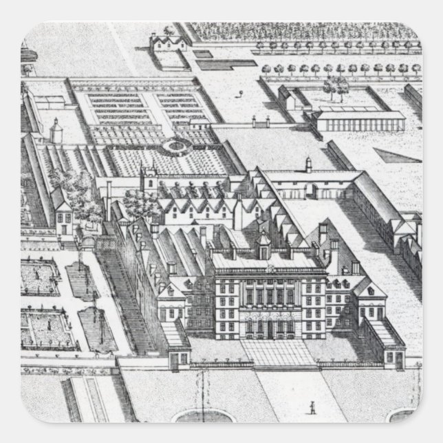 Badminton House on the County of Gloucester Square Sticker (Front)