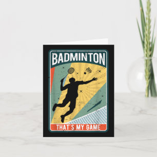 Badminton How I Roll Vintage Thats My Game  Card