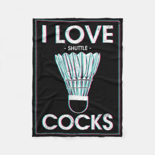 Badminton I Love S Badminton Badminton Player Fleece Blanket