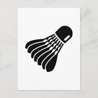 Badminton icon postcard