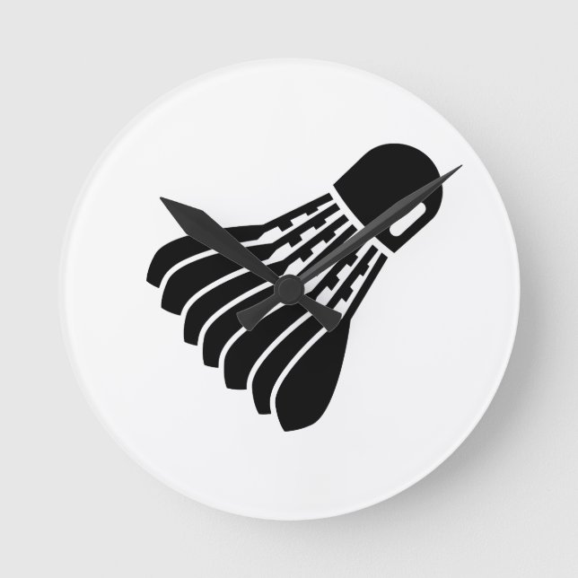 Badminton icon round clock (Front)