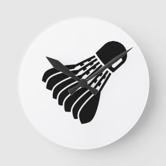 Badminton icon round clock