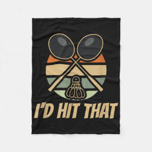 Badminton Id Hit That Retro Fleece Blanket