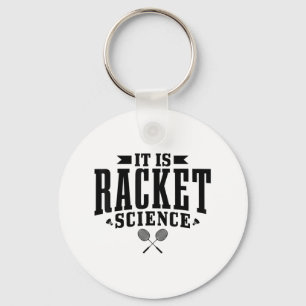Badminton It Is Racket Science Men Women Funny  Keychain