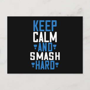 Badminton - Keep calm and smash hard Postcard