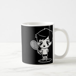 Badminton Kid Cartoon Racquet Sport Shuttle Coffee Mug