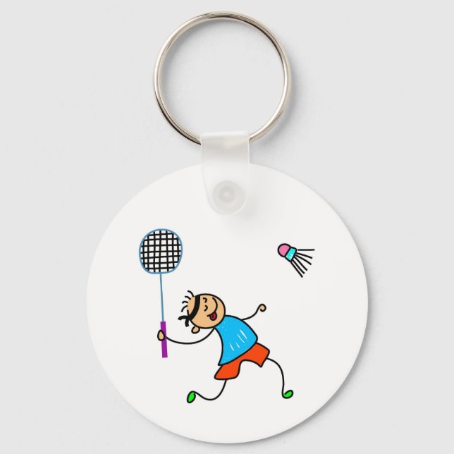 Badminton Kid Keychain (Front)