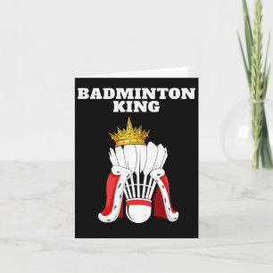 Badminton King Mens Badminton Player Shirt Boys Ba Card