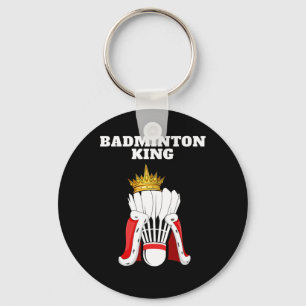 Badminton King Mens Badminton Player Shirt Boys Ba Keychain