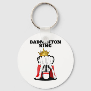 Badminton King Mens Badminton Player Shirt Boys Ba Keychain