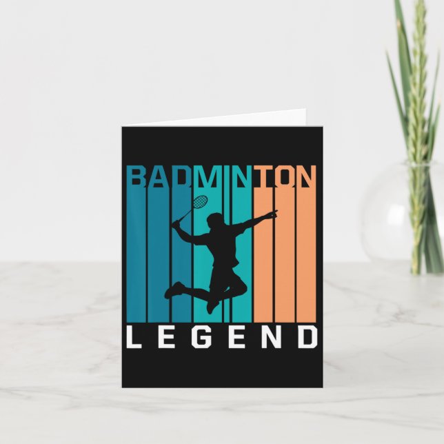 Badminton Legend Badminton Player Shuttle Sports S Card (Front)