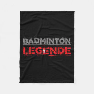 Badminton Legend Funny Badminton Gift Shuttle Fleece Blanket