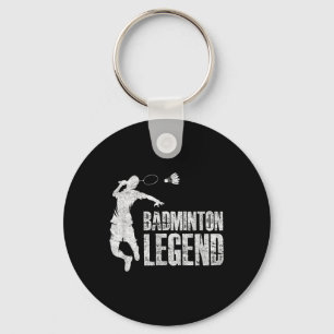 Badminton Legend _ Racket Shuttle _ Badminton Play Keychain