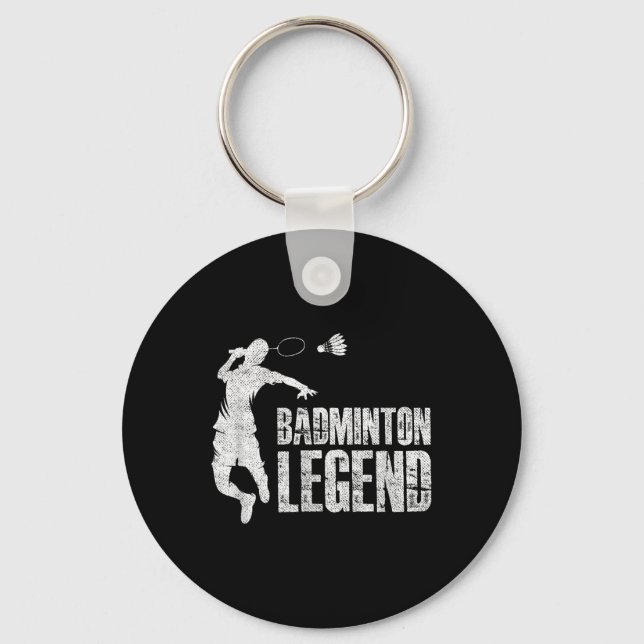 Badminton Legend _ Racket Shuttle _ Badminton Play Keychain (Front)