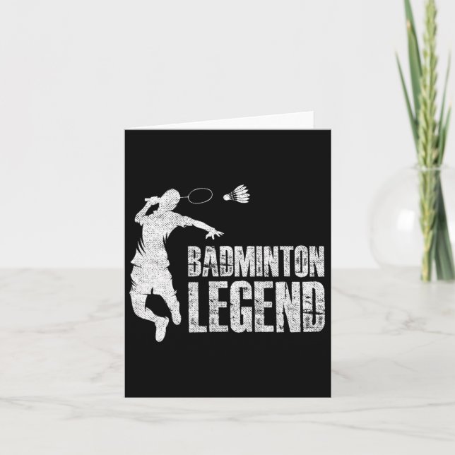 Badminton Legend Racket Shuttle Badminton Player  Card (Front)