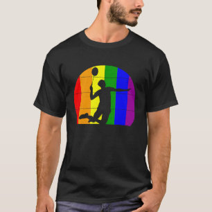 Badminton LGBTQ  for men players gay sports ally T-Shirt