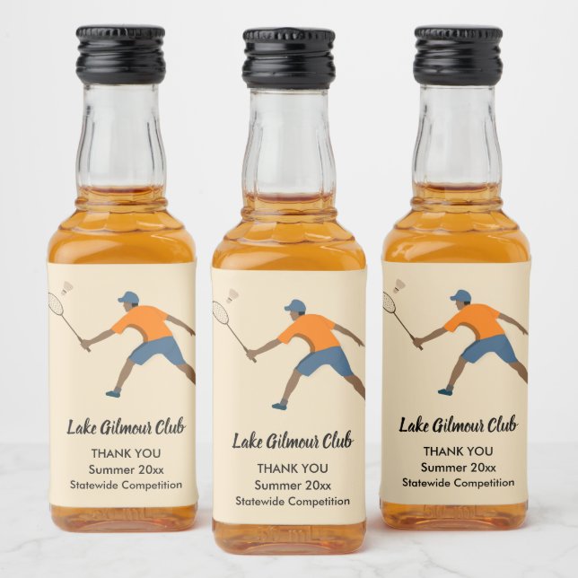 Badminton Liquor Bottle Label (Bottles)