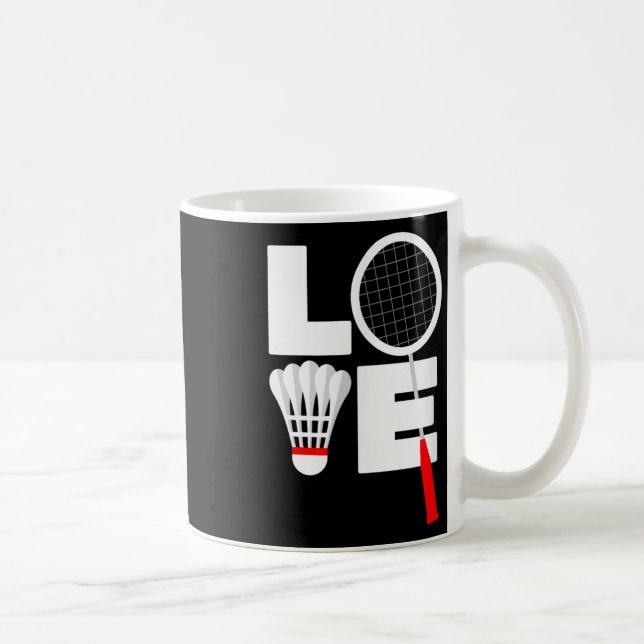 Badminton Love  Coffee Mug (Right)