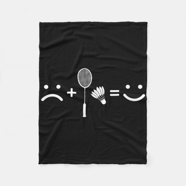 Badminton Love Happy Team Player Coach  Fleece Blanket (Front)