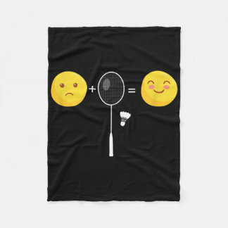 Badminton Love Happy Team Player Coach Funny Shutt Fleece Blanket