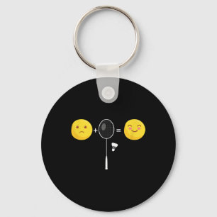 Badminton Love Happy Team Player Coach Funny Shutt Keychain