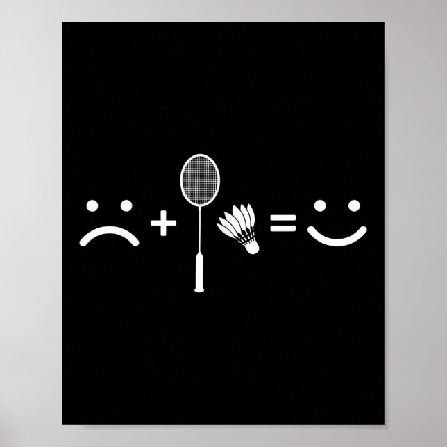 Badminton Love Happy Team Player Coach  Poster (Front)