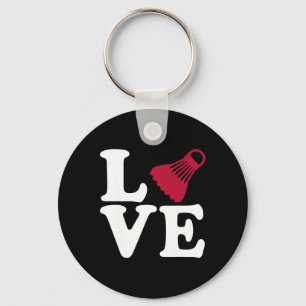 Badminton Love  Keychain