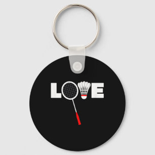 Badminton - Love  Keychain