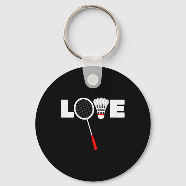 Badminton - Love  Keychain (Front)