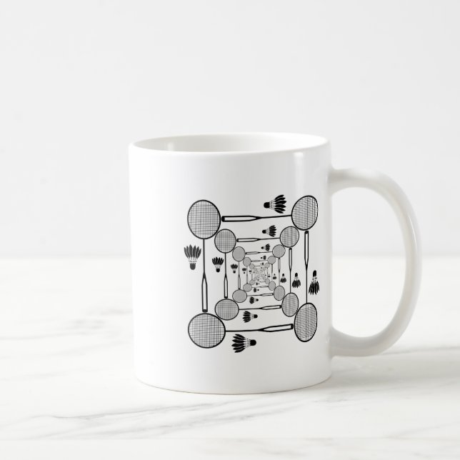 Badminton Love Team Player Coach  Coffee Mug (Right)