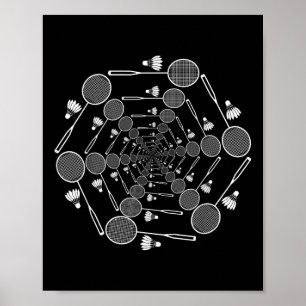 Badminton Love Team Player Coach  Poster