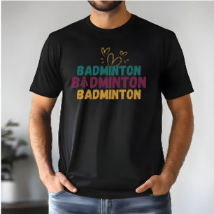 Badminton Lover  – Cute Shuttlecock & Hearts  T-Shirt