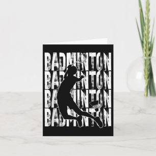 Badminton Lovers Theme Graphic Design  Card