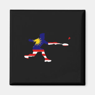 Badminton Malaysian Flag Racquet Shuttle Men Playe Magnet