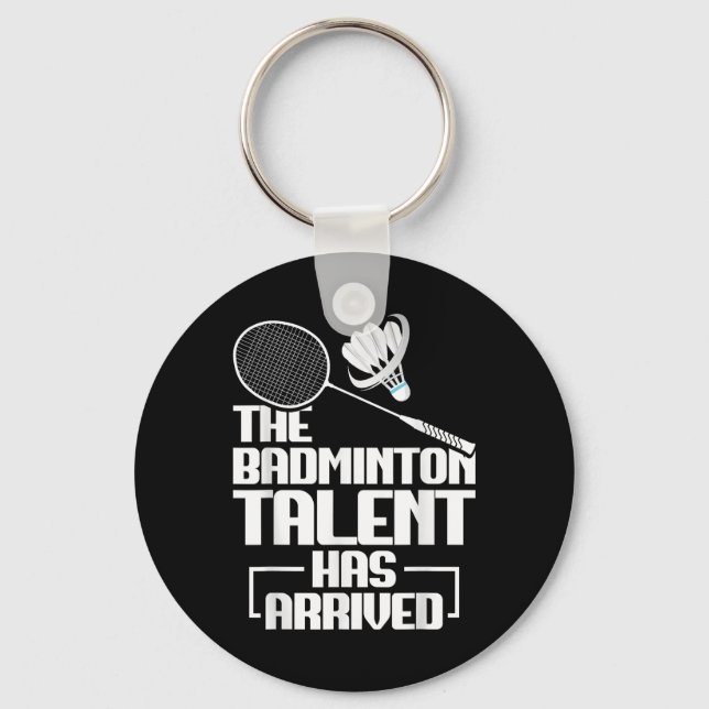 Badminton Match Talent Shuttle Player Badminton  Keychain (Front)