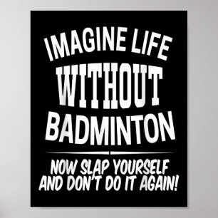 Badminton Men And Women Birdie Player Kids Poster