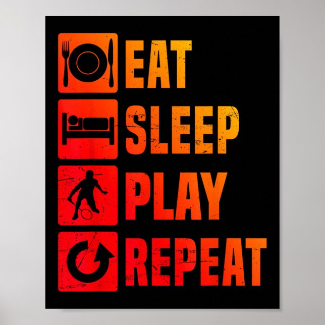 Badminton Mens Badminton Player Squash Shuttle  Poster (Front)