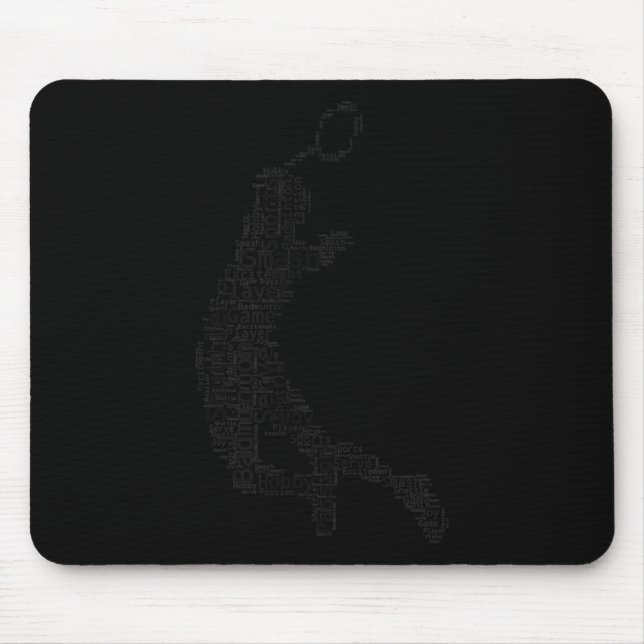 Badminton Mens Womens Badminton Player  Mouse Pad (Front)
