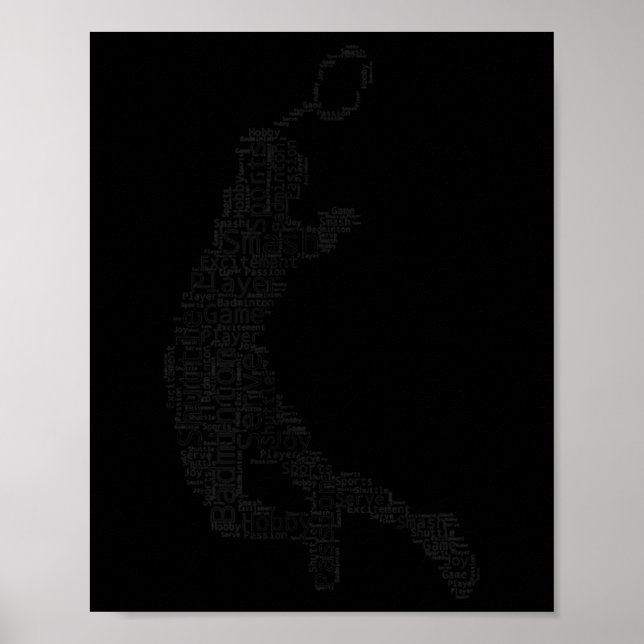 Badminton Mens Womens Badminton Player  Poster (Front)