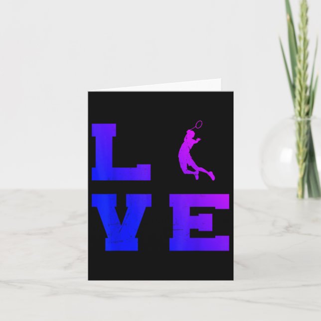 Badminton Mens Womens Badminton Player Shuttle  Card (Front)