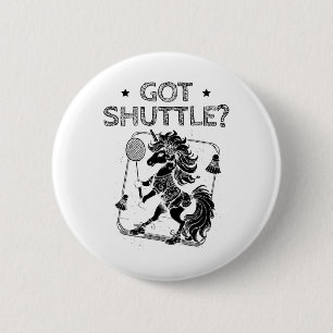 Badminton Mode On Shuttle Racket  2 Inch Round Button