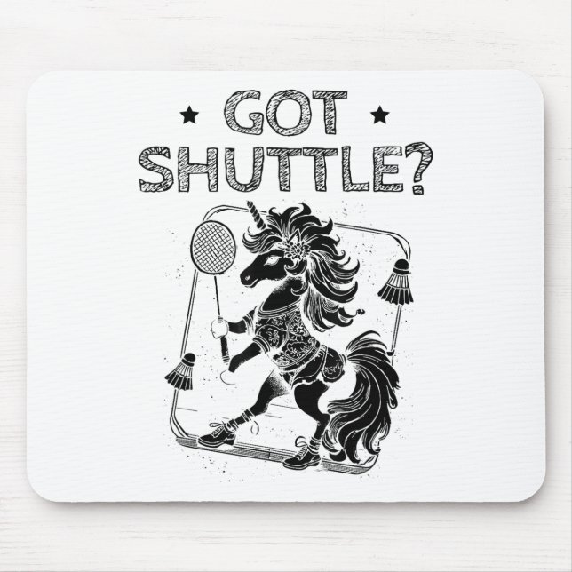 Badminton Mode On Shuttle Racket  Mouse Pad (Front)